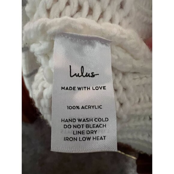 Lulus White & Pink Stripe Acrylic Knit Sweater XL NWOT‎ - Picture 7 of 9